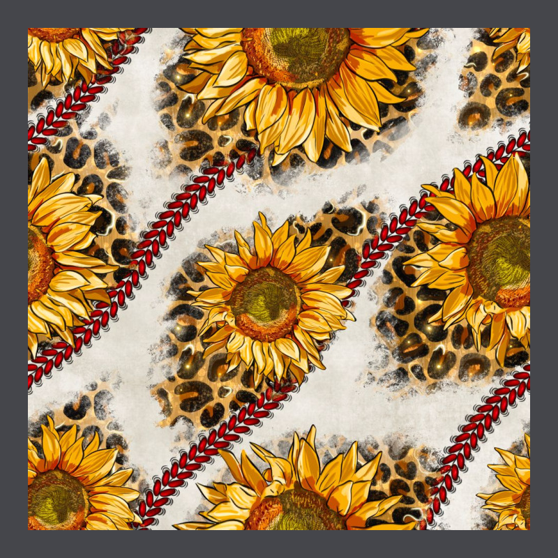Baseball Sunflowers And Leopard Seamless Pattern Long Sleeve Tee by BundleAndBundleShop | Teevron