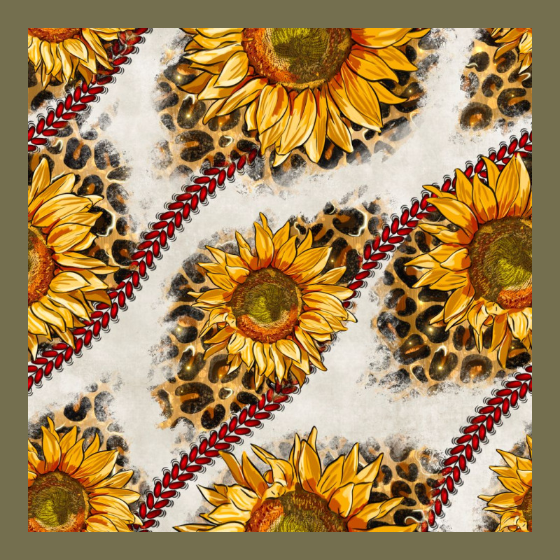 Baseball Sunflowers And Leopard Seamless Pattern Vintage Hoodie by BundleAndBundleShop | Teevron