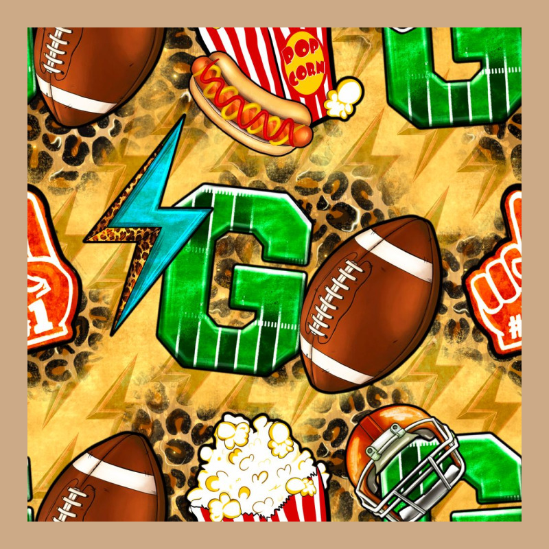 American Football Go With Thunder And Leopard  Seamless Pattern Vintage Hoodie by BundleAndBundleShop | Teevron
