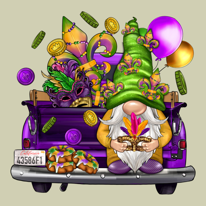 Mardi Gras Gnome On The Truck Heavy Core Tee by HowdyJamesFarm | Teevron