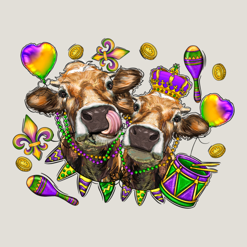 Mardi Gras Heifers Heavy Core Tee by HowdyJamesFarm | Teevron