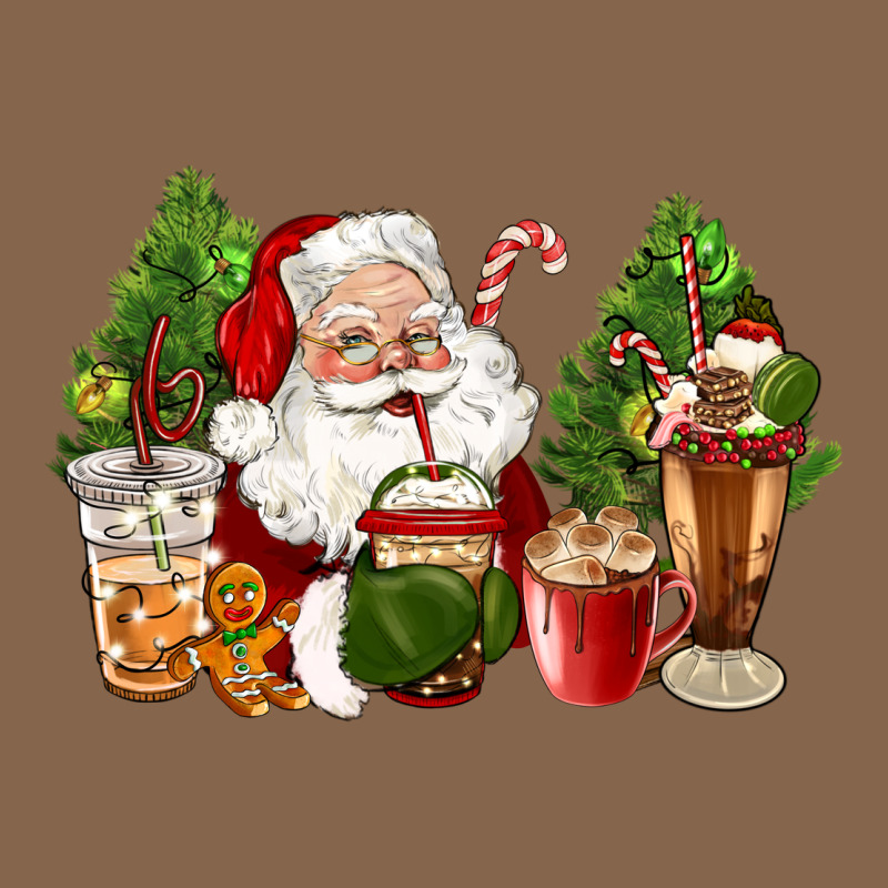 Santa Coffee Cups Christmas Premium Tee by CowGirlArtShop | Teevron