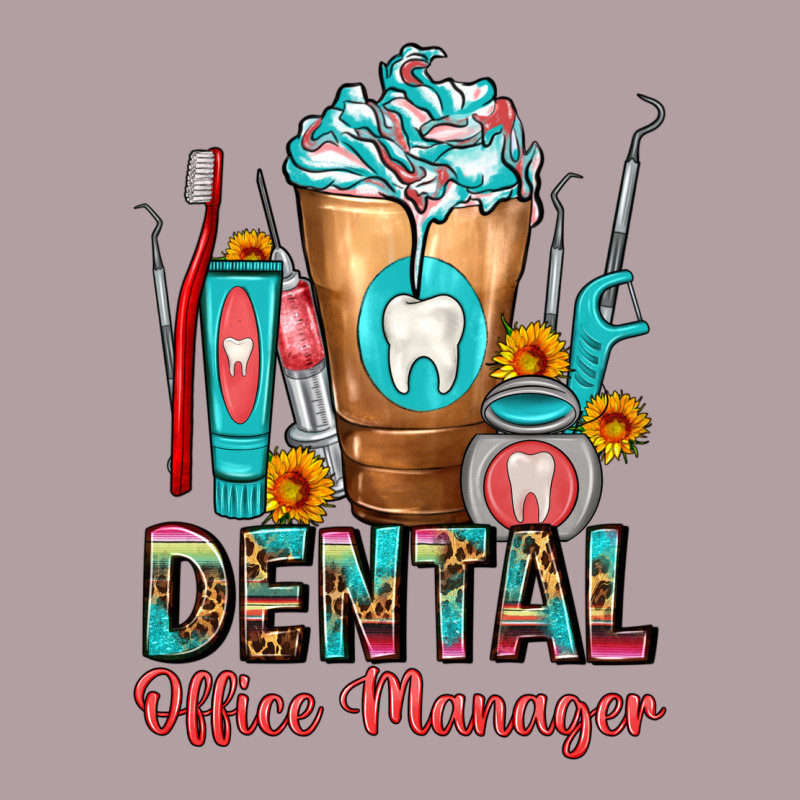 Dental Office Manager Cold Drink Frappe Vintage Hoodie by FaDigitalArtStudio | Teevron