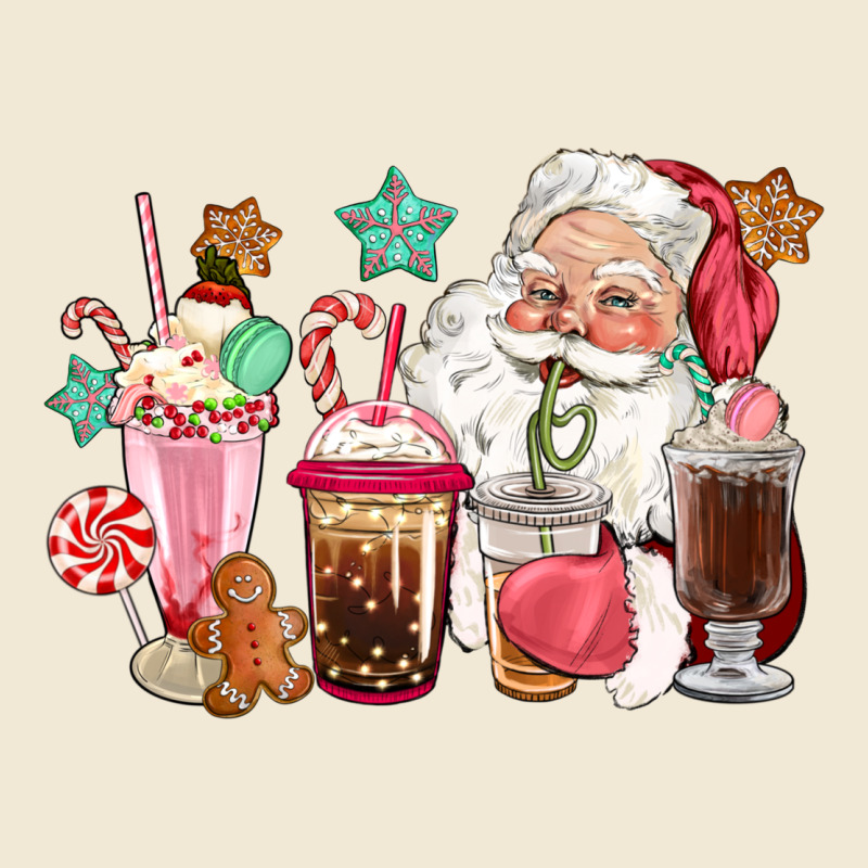 Pink Santa Christmas Santa Coffe Cups Premium Tee by CowGirlArtShop | Teevron