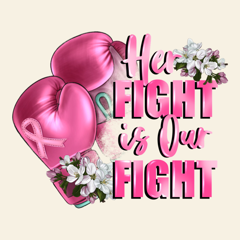 Her Fight Is Our Fight Breast Cancer Awareness Vintage Tee by FaDigitalArtStudio | Teevron