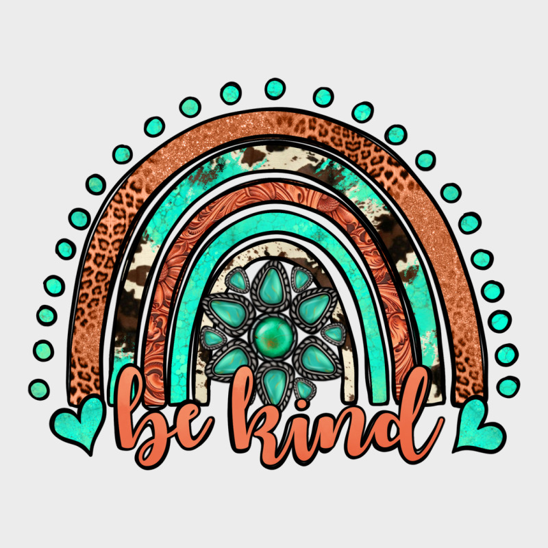 Be Kind Western Turquoise Rainbow Urban Hoodie by JahusDesignShop | Teevron