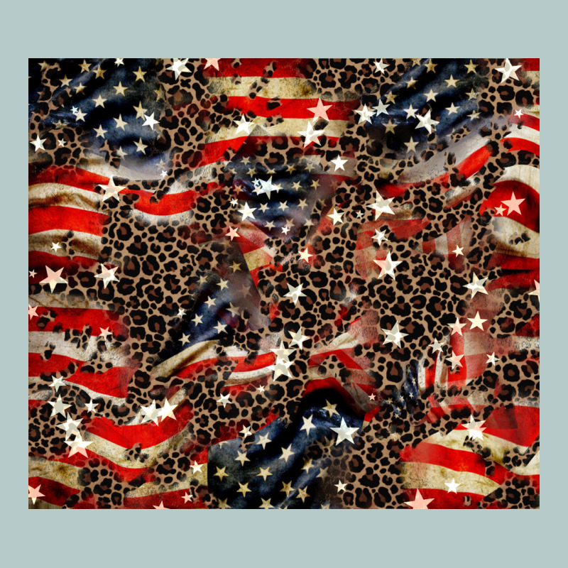 American Flag Leopard Tumbler Heavy Core Tee by HowdyJamesFarm | Teevron