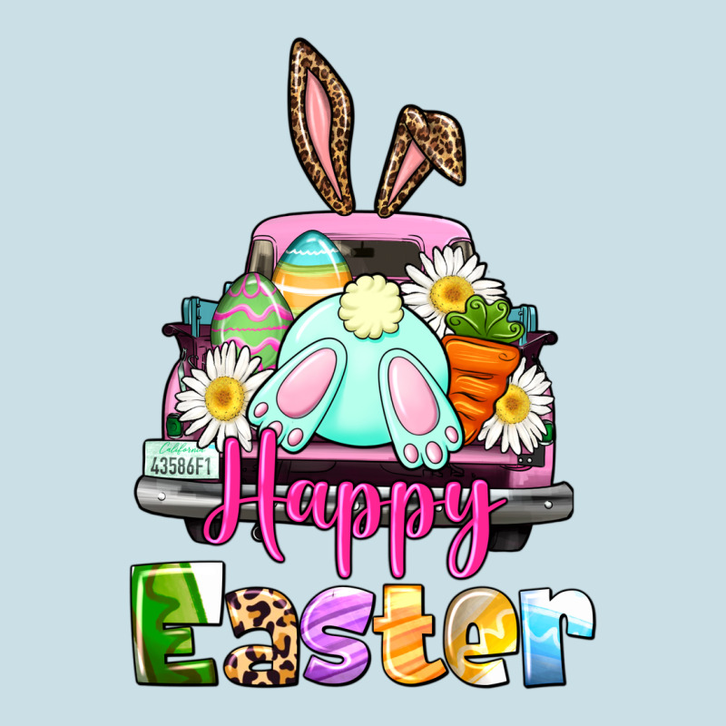 Bunny Happy Easter Truck Ladies Tee by CowGirlArtShop | Teevron