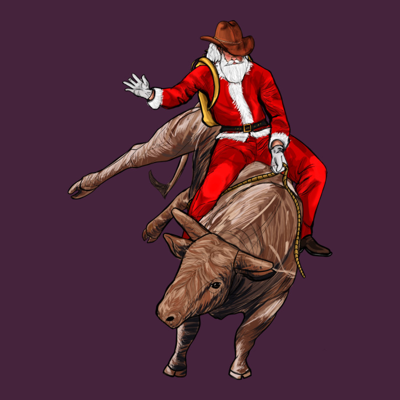 Santa Riding A Bull Premium Tee by CowGirlArtShop | Teevron