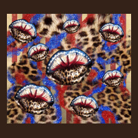 American Flag Lips Leopard  Tumbler Heavy Core Tee | Teevron