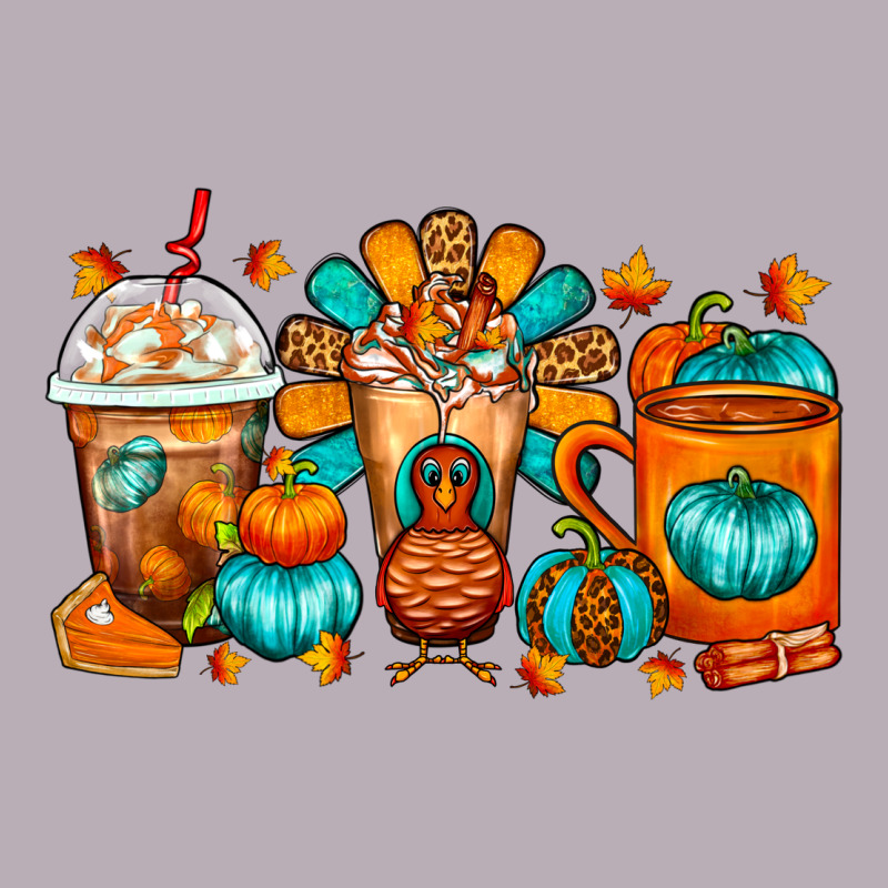 Thanksgiving Coffee Cups Vintage Tee by FaDigitalArtStudio | Teevron