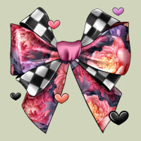 Coquette Bow Floral Checkered Pattern Heavyweight Hoodie | Teevron
