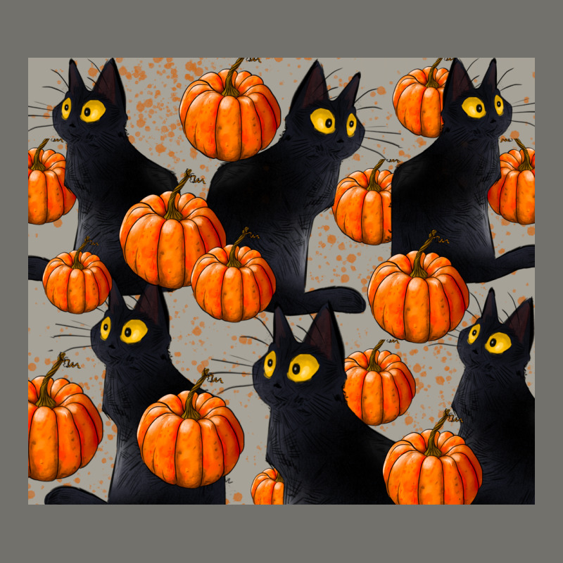 Black Cat With Pumpkins Tumbler Premium Hoodie by LillyAllenDesigns | Teevron