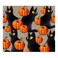 black cat with pumpkins tumbler | Teevron