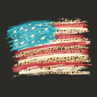 American Flag With Leopard Heavy Core Tee | Teevron