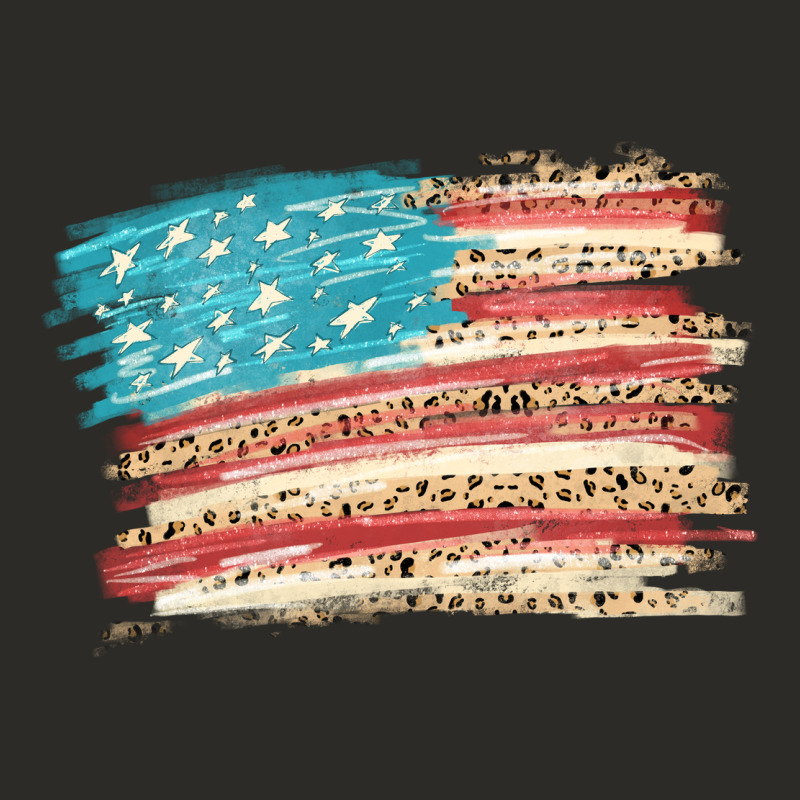 American Flag With Leopard Heavy Core Tee by HowdyJamesFarm | Teevron