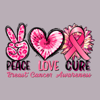 Peace Love Cure Breast Cancer Awareness Vintage Tee | Teevron