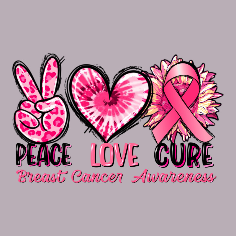 Peace Love Cure Breast Cancer Awareness Vintage Tee by FaDigitalArtStudio | Teevron