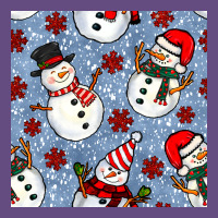 Christmas Snowman Seamless Pattern Vintage Hoodie | Teevron