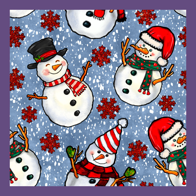 Christmas Snowman Seamless Pattern Vintage Hoodie by BundleAndBundleShop | Teevron