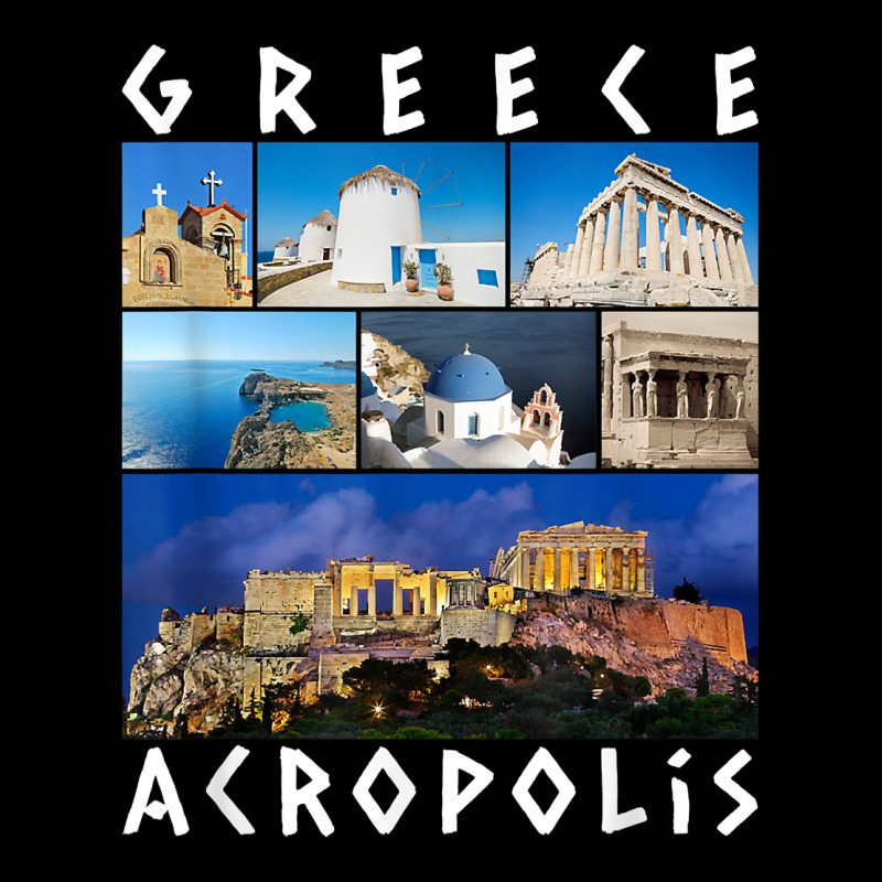 Greece Acropolis Famous Sights Gallery Traveler Souvenir T Shirt Urban Hoodie by baoMotion | Teevron