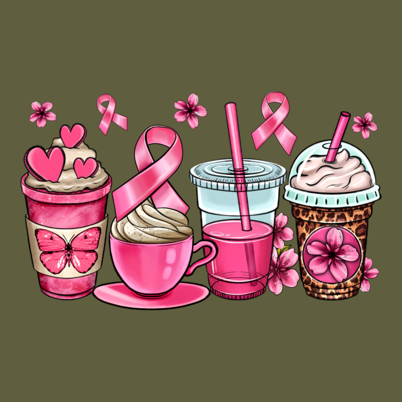 Breast Cancer Coffee Cups Vintage Tee by OliviaCreatesArt | Teevron