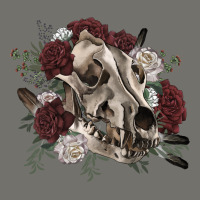 Floral Boho Wolf Skull Premium Hoodie | Teevron