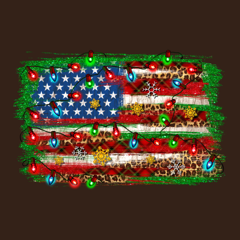 Christmas American Flag 4th Of July Heavy Core Tee by HowdyJamesFarm | Teevron