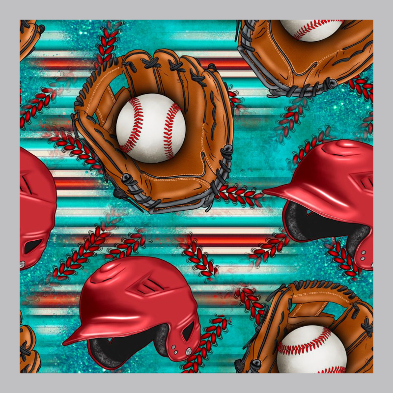 Baseball Helmet And Glove With Serape Seamless Pattern Long Sleeve Tee by BundleAndBundleShop | Teevron