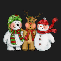 Christmas Polar Bear Reindeer And Snowman Classic Tee | Teevron