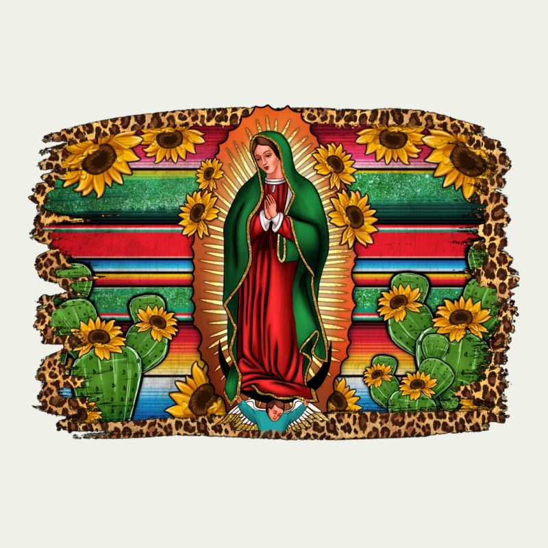 Lady Of Guadalupe Serape Background Urban Heavy Tee by Jasminsmagicworld | Teevron