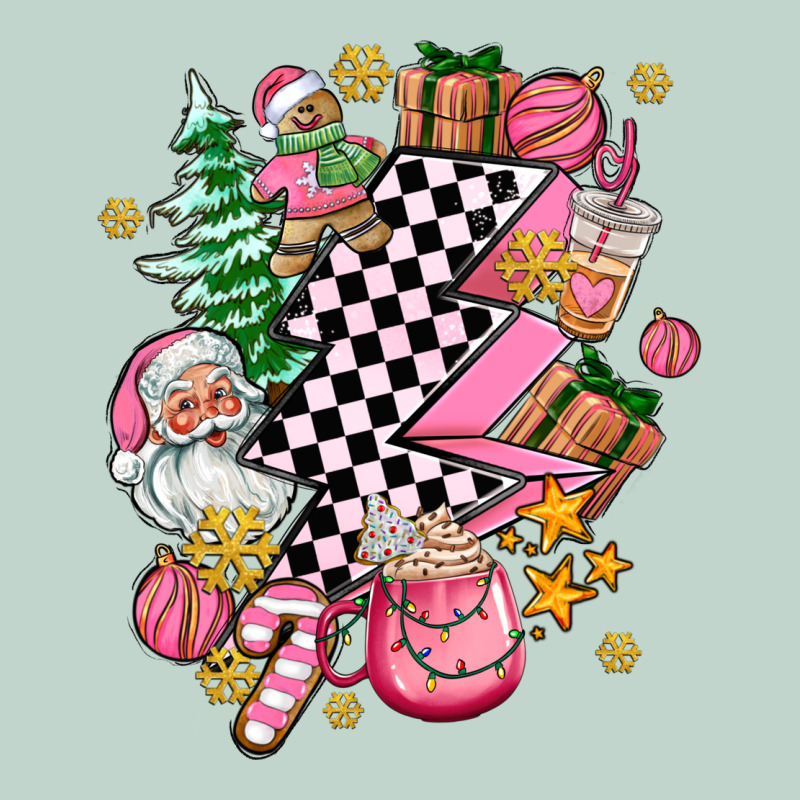 Pink Christmas Lightning Bolt Zipper Hoodie by AdoDesignShop | Teevron
