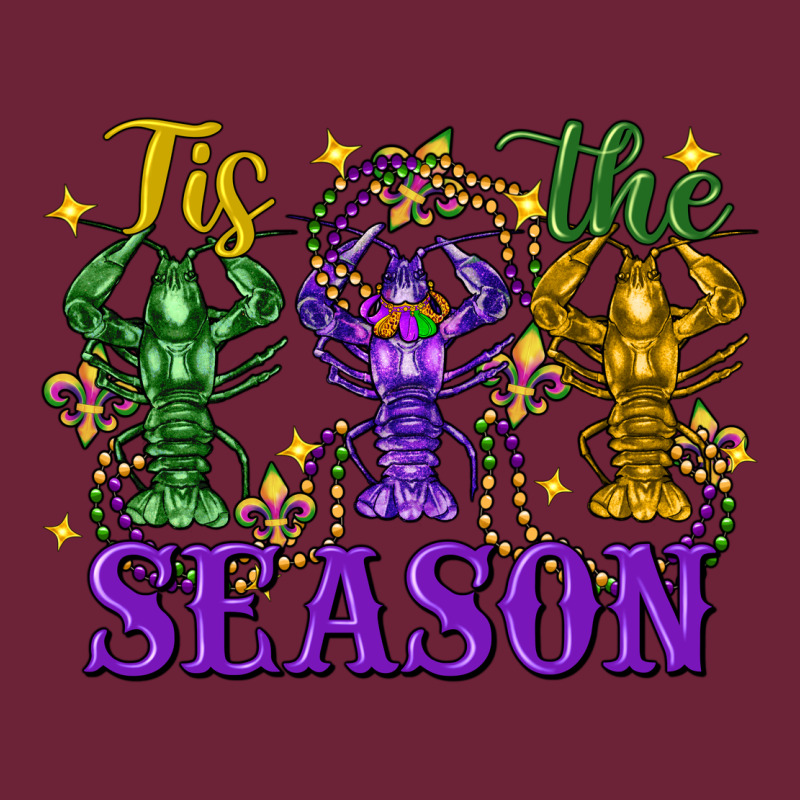 Tis The Season Crawfish Mardi Gras Long Sleeve Tee by FaDigitalArtStudio | Teevron