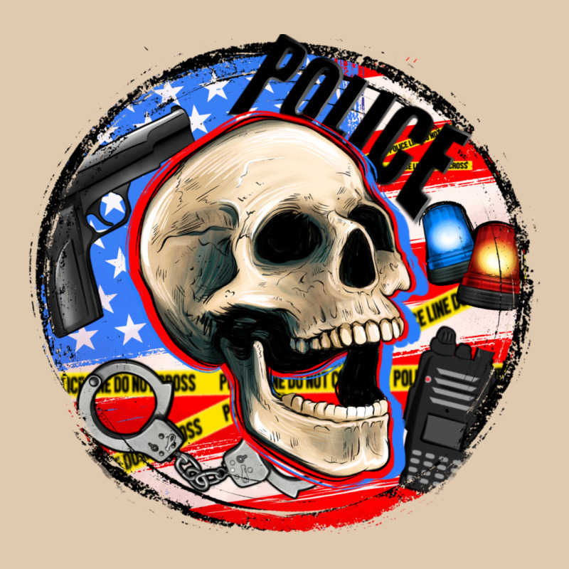 Police Skull And Police Equipment Heavyweight Sweatshirt by AdoDesignShop | Teevron