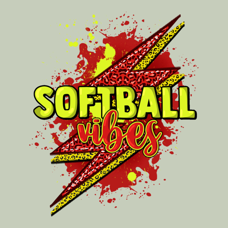 Softball Vibes Lightning Bolt Ladies Tee by HowdyJamesFarm | Teevron