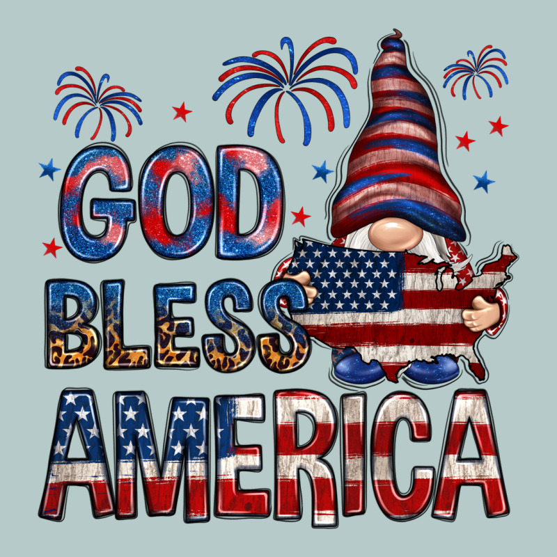 God Bless America With Gnome 4th Of July Heavy Core Tee by HowdyJamesFarm | Teevron