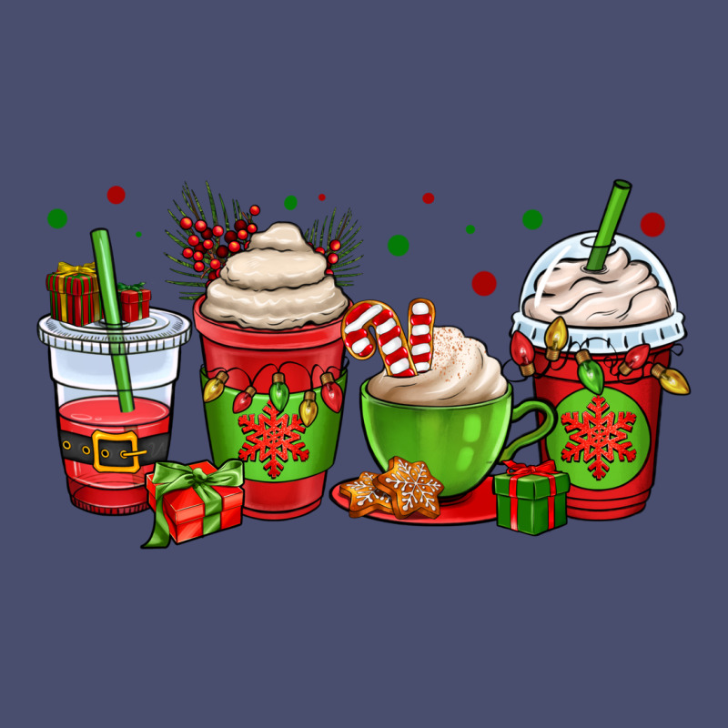 Christmas Coffee Cups Vintage Tee by OliviaCreatesArt | Teevron