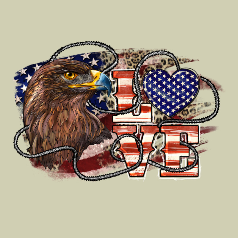 Love America Eagle 4th Of July Heavy Core Tee by HowdyJamesFarm | Teevron