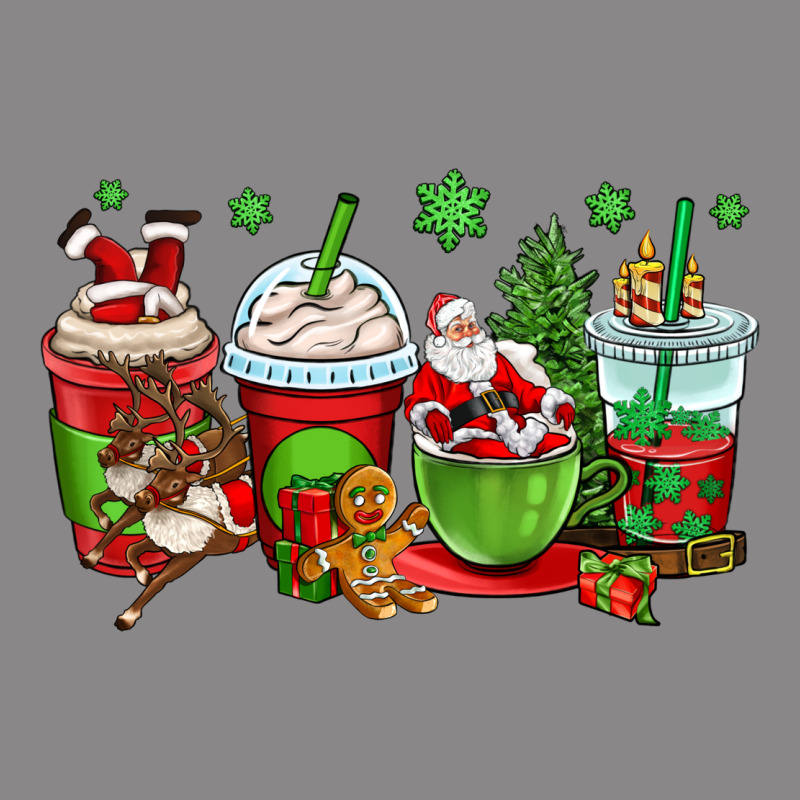Christmas Santa Claus Coffee Cups Vintage Tee by OliviaCreatesArt | Teevron