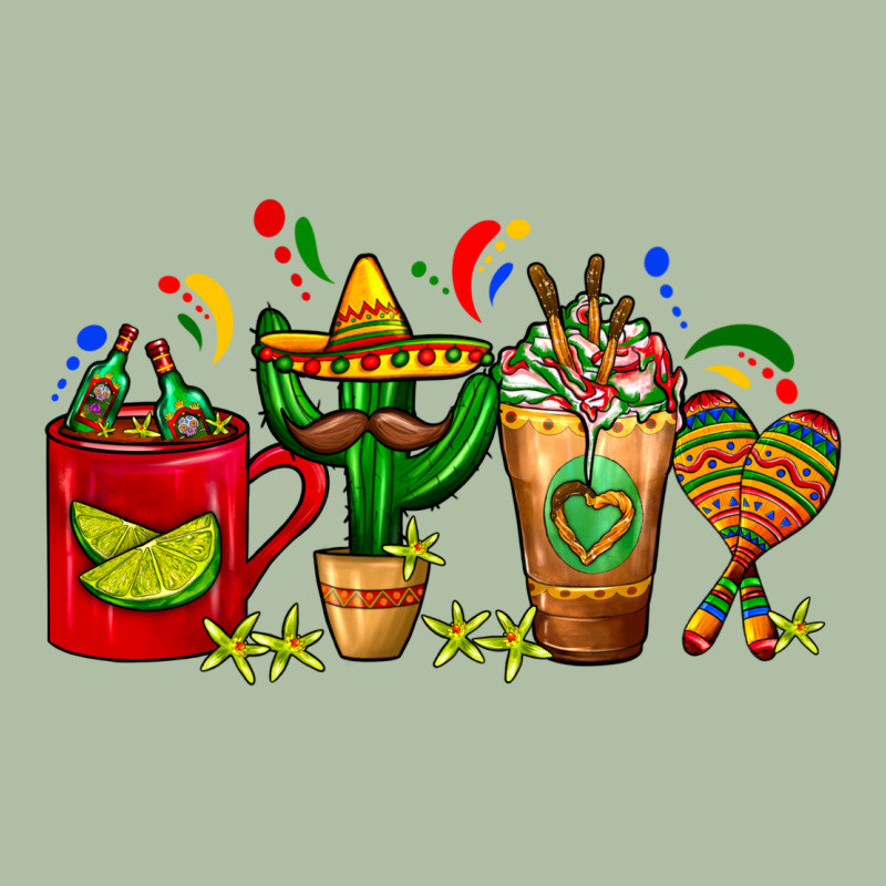 Mexico Coffee Cups With Cactus Sombrero And Maraca Urban Heavy Tee by FaDigitalArtStudio | Teevron