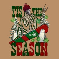 Tis The Season Skeleton Snowboard Vintage Hoodie | Teevron