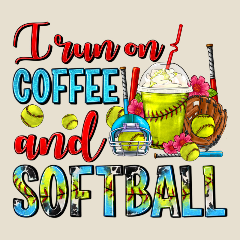 I Run On Coffee And Softball Frappe Urban Heavy Tee by FaDigitalArtStudio | Teevron