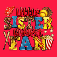 Little Sister Biggest Fan Softball Zipper Hoodie | Teevron