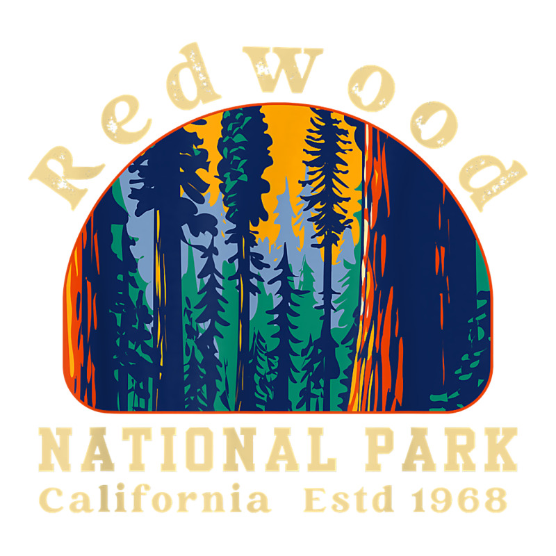 Redwood National Park California Retro Vintage Cam Ladies Tee by DesignPulse | Teevron