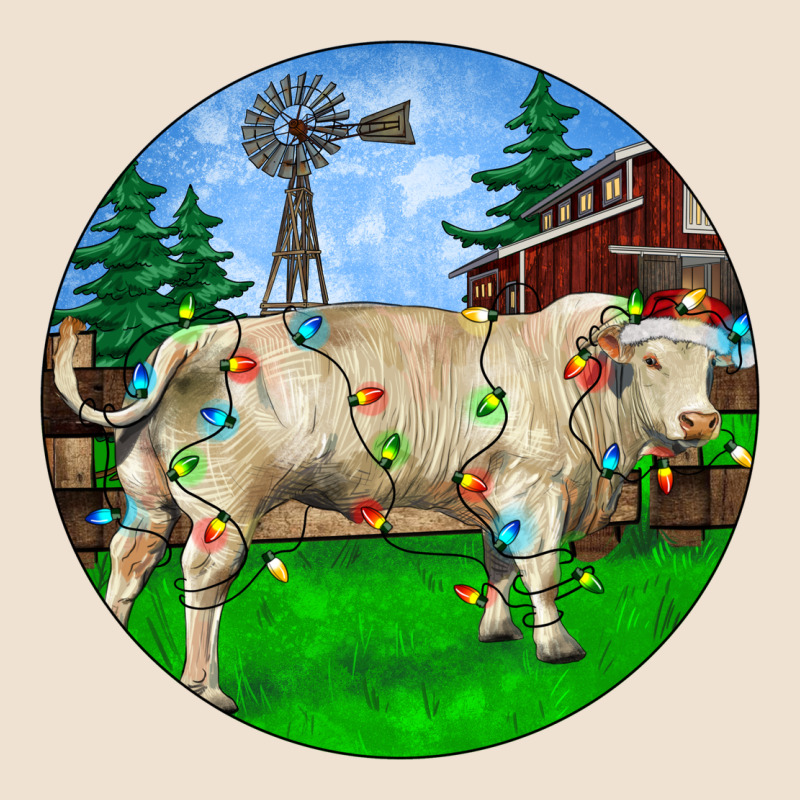 Christmas Charolais Bull And Barnyard Urban Heavy Tee by RanaPortraitStore | Teevron