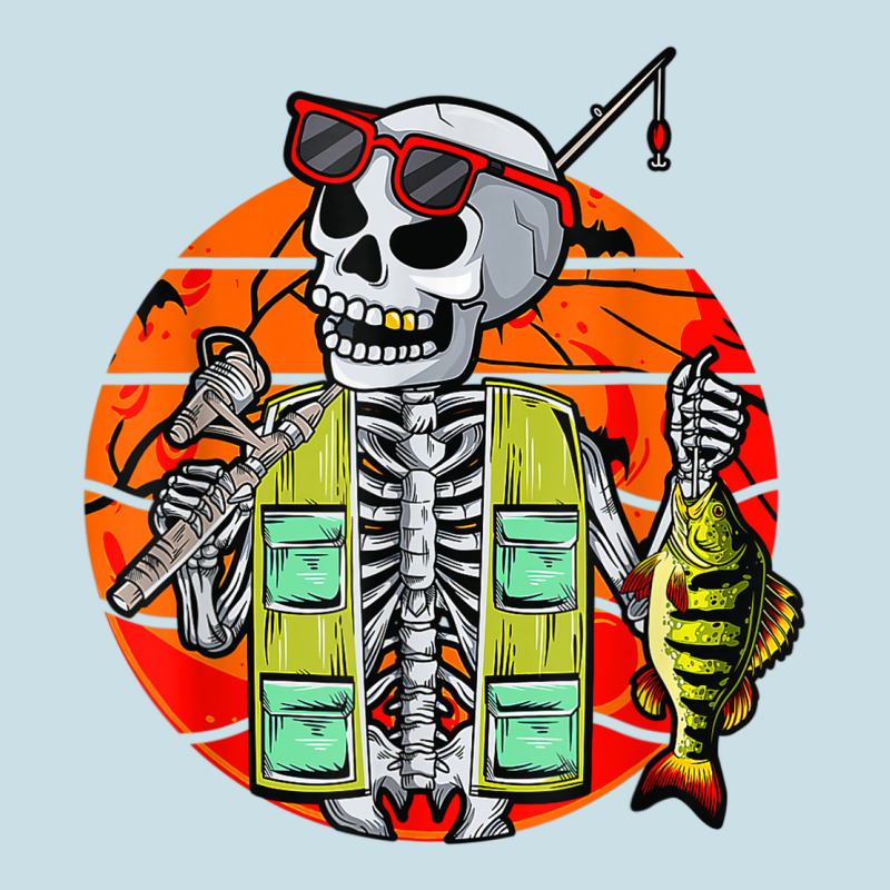 Skeleton Fishing Lover Moon Halloween Costume Fish Ladies Tee by Craftify | Teevron