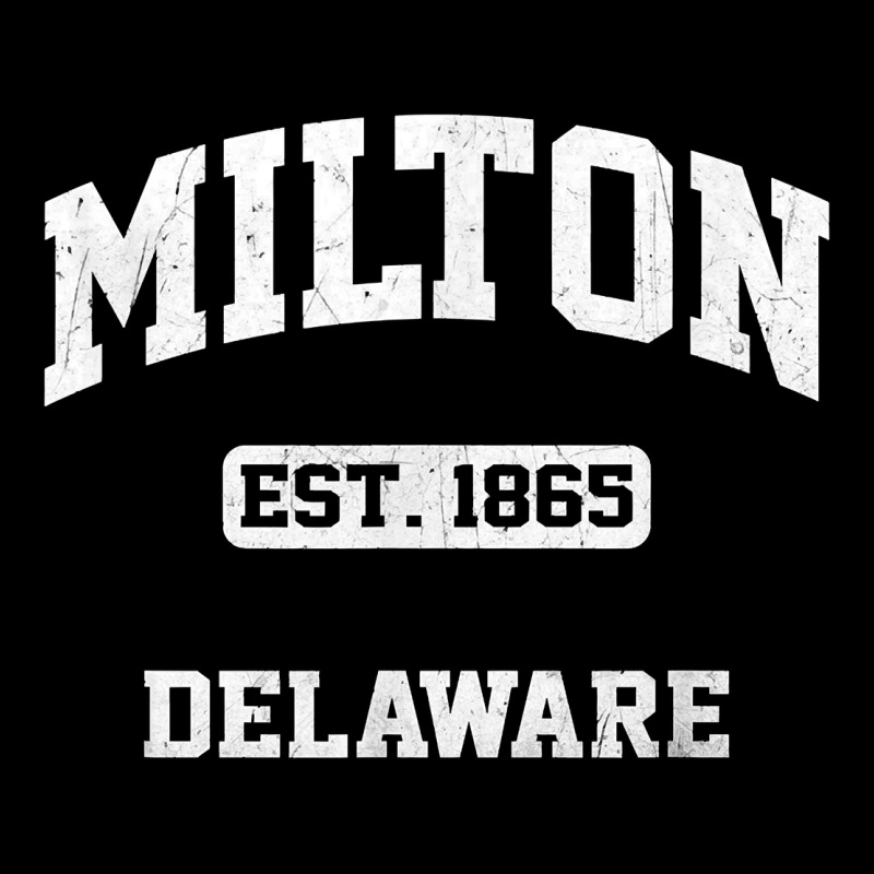 Milton Delaware De Vintage State Athletic Style T Shirt Ladies Tee by InspiraDesign | Teevron