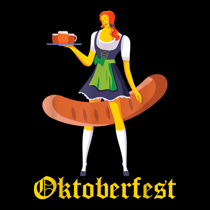 Barmaid Oktoberfest Funny German Woman Dirndl Bratwurst T Shirt Ladies Tee by InspiraDesign | Teevron