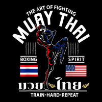 Thailand American Flag Muay Thai Boxing Train Hard Repeat T Shirt Ladies Tee | Teevron