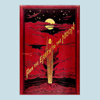 From The Earth To The Moon Jules Verne Book Cover Design Ladies Tee | Teevron